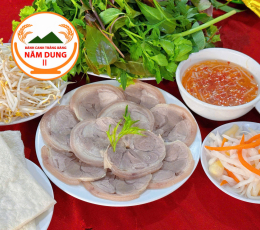 Bánh Tráng Phơi Sương Cuốn Thịt Luộc - Thịt Bắp 